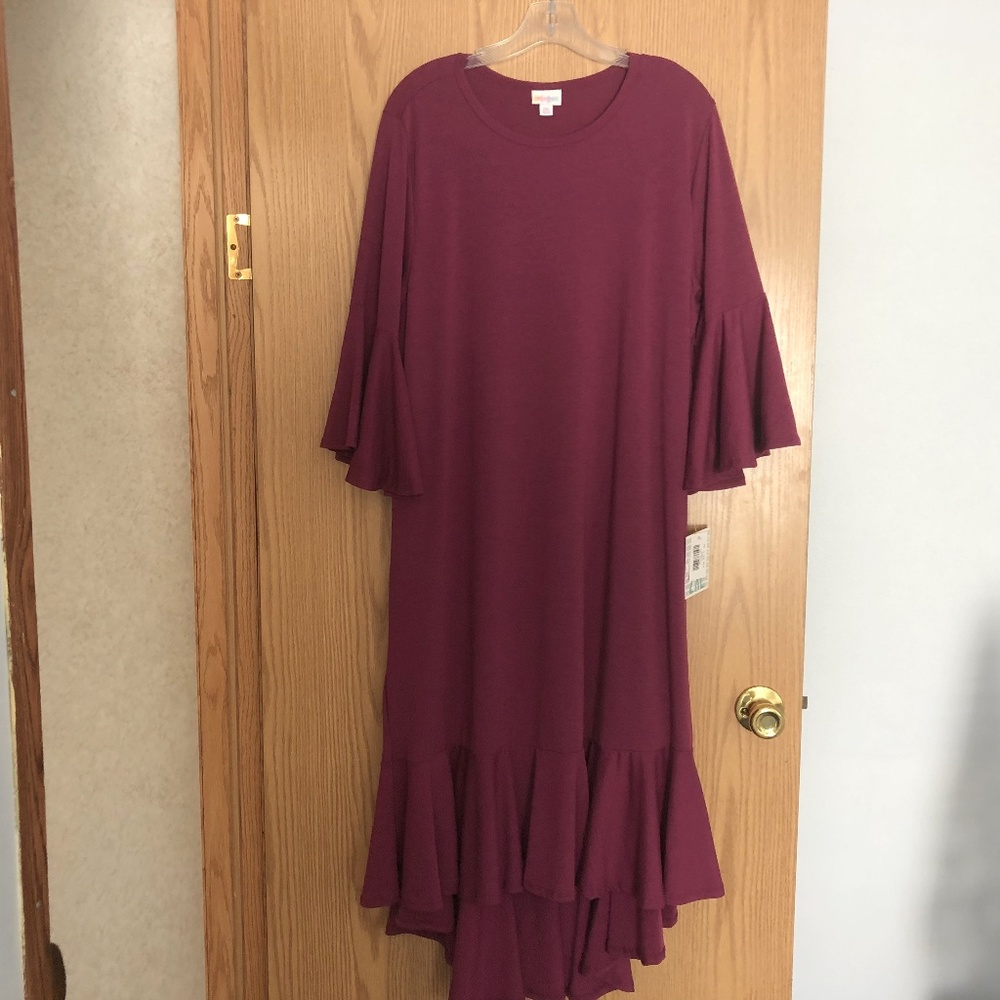 LuLaRoe Women's 2XL Hi-Lo Hem Maxi Dress